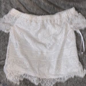 Rue 21 white lace shirt
